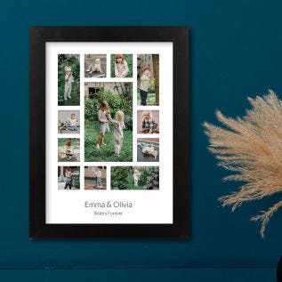 12 Image Collage Print and Frame