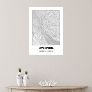 Liverpool City Map Art Print