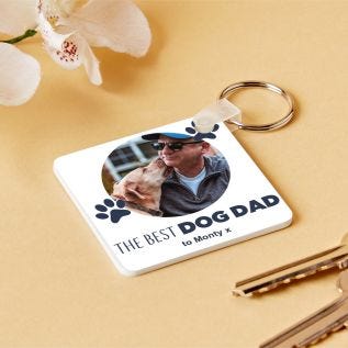 Best Dog Dad Photo Keyring