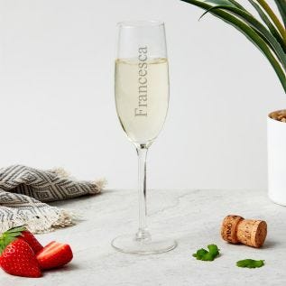 Personalised Engraved Champagne Flute (Name)